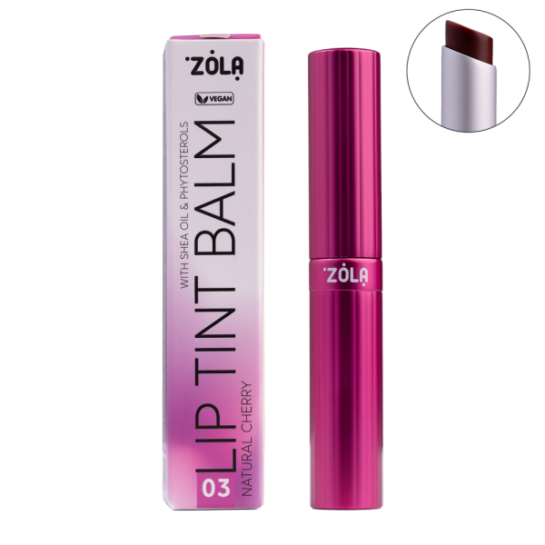 ZOLA Відтінковий бальзам для губ LIP TINT BALM (03 Cherry Natural)