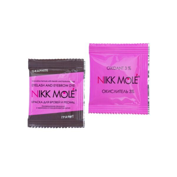 Графіт фарба для брів та вій NIKK MOLE¶саше   кремовий окислювач 3% у саше 