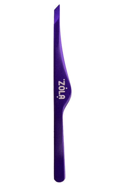 ZOLA Пінцет скошений професійний для брів VIOLET