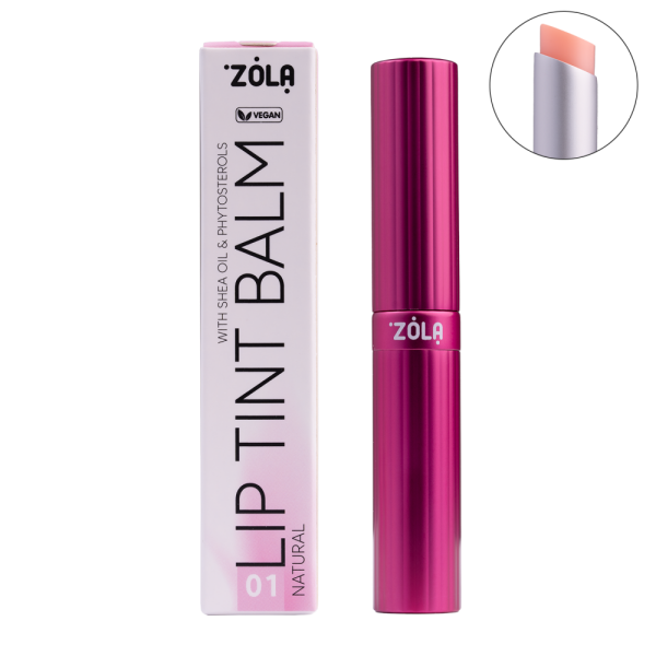 ZOLA ZOLA Відтінковий бальзам для губ LIP TINT BALM (01 NATURAL)